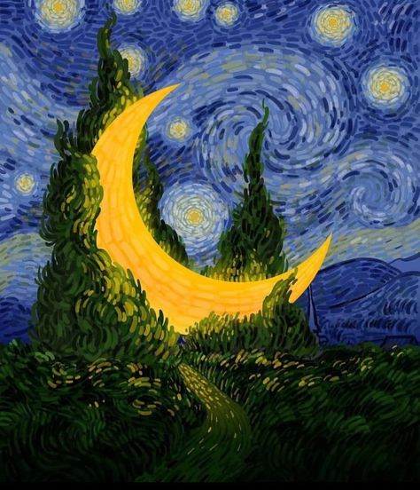 Alireza Karimi, Starry Night Art, Vincent Van Gogh Art, Canvas For Beginners, Arte Van Gogh, Soyut Sanat Tabloları, Van Gogh Paintings, Van Gogh Art, Starry Night Van Gogh