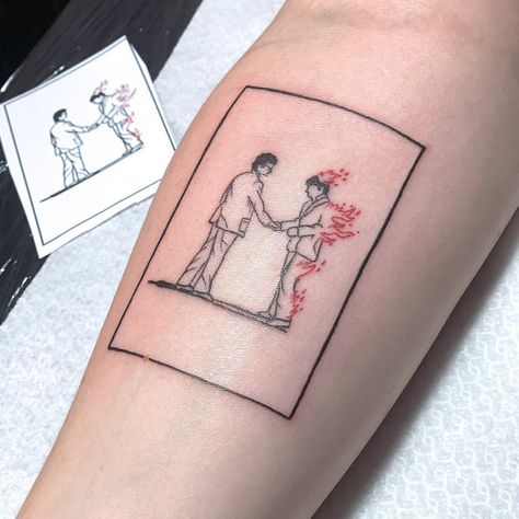 Steely Dan Tattoo, Music Album Tattoo Ideas, Music Album Tattoo, Pink Floyd The Wall Tattoo, Pink Floyd Wish You Were Here Tattoo, Tattoo Album Cover, Album Tattoo Ideas, Wish You Were Here Tattoo, Pink Floyd Tattoo Ideas