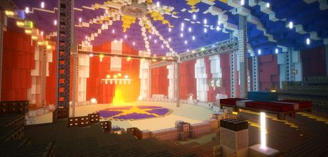 Circus Minecraft Ideas, Minecraft Fortune Teller, Circus Minecraft Build, Circus Tent Minecraft, Carnival Minecraft, Minecraft Carousel, Minecraft Circus Tent, Circus Minecraft, Minecraft Carnival Builds