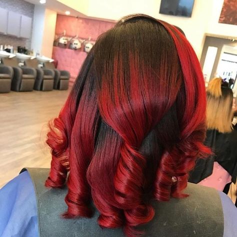 Curly Burgundy Hair, Dark Red Curly Hair, Pressed Natural Hair, Silk Press Natural Hair, Red Curly Hair, Natural Curly Hair, A New Start, Dyed Natural Hair, Hair Laid