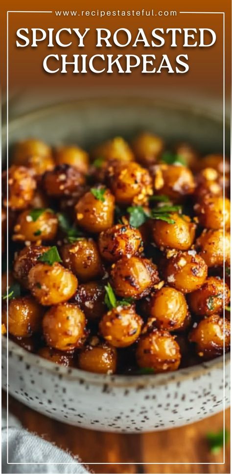 These crispy, spicy roasted chickpeas are a perfect snack or crunchy side dish. They’re easy to make, packed with flavor, and bring a delightful crunch to your meals. #SpicyRoastedChickpeas #HealthySnacks #CrunchySnacks #ChickpeaRecipes #HealthySideDish #RoastedChickpeas #SpicySnacks #VegetarianRecipes #VeganSnacks #ProteinSnack Roasted Chickpeas Snack, Spicy Roasted Chickpeas, Chickpea Recipes Roasted, Chickpea Snacks, Crunchy Chickpeas, Crispy Chickpeas, Spicy Snacks, Chickpea Recipes, Appetizer Bites