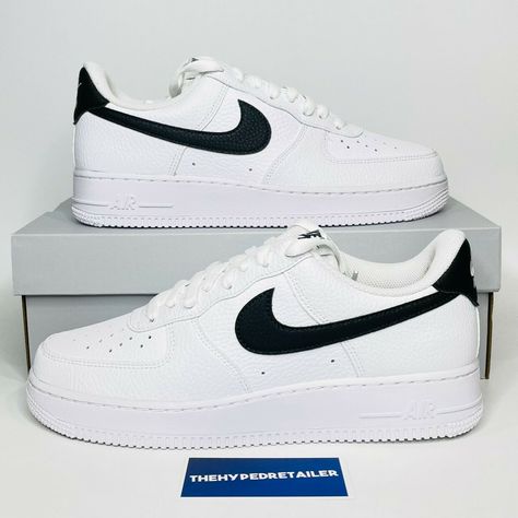 Nike Air Force 1 '07 Shoes White Black CT2302-100 Men's Sizes New Get a price at https://copapair.com/nike-air-force-1-07-shoes-white-black-ct2302-100-mens-sizes-new-2/ Unc Shoes, Trendy Boy Outfits, All Nike Shoes, Nike Trainers, Nike Air Force 1 07, New Sneakers, Boy Shoes, Jordan 1 Retro High, School Shoes