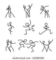 Stick Figure Tattoo, Dancing Sketch, Stick Men Drawings, Dancing Drawing, Doodle People, Stick Drawings, Cartoon Drawings Of People, Dancing Figures, Miniature Scenes