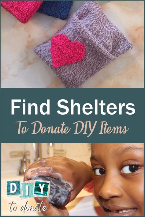 Sewing Projects For Homeless, Crafts To Donate Service Projects, Sewing For Charity Ideas, Crafts For Charity, Crochet Items To Donate, Charity Sewing Projects, Crafts To Donate, Diy Soap Saver, Clutter Bug