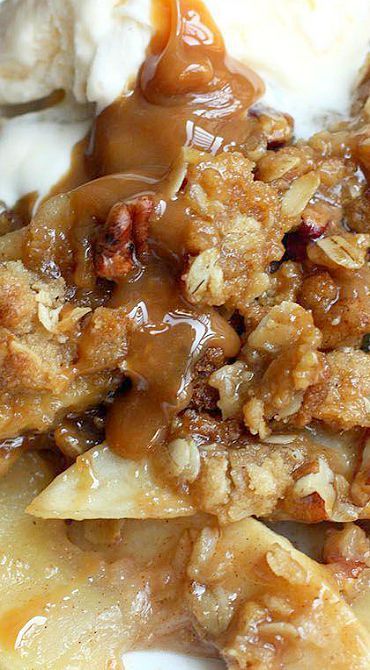 Apple Crisp Pie, Apple Crisp Cheesecake, Fruit Crisp, Tandoori Masala, Crisp Apple, Apple Dessert Recipes, Desserts Vegan, Apple Crisp Recipes, Caramel Pecan