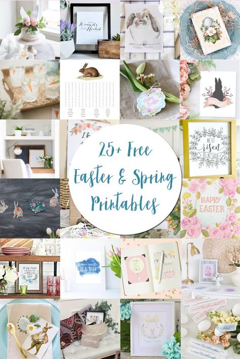 A collection of 25+ free Easter and spring printables that are perfect for your home decor! Easter Prints Free, Easter Card Printables Free, Free Printable Easter Pictures, Free Printable Easter Decorations, Free Easter Printables Christian, Free Vintage Easter Printables, Diy Easter Cards Ideas, Printable Easter Pictures, Easter Cards Diy