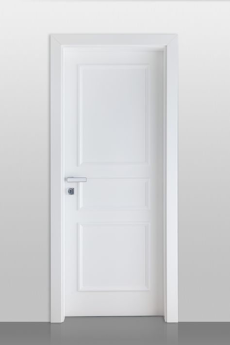 Interior white doors, model NICKE White Door Aesthetic, Interior White Doors, Laminate Door Design, Bathroom Door Design, Barbie Cars, White Bedroom Door, Bedroom Door Handles, White French Doors, Indian Bedroom Decor