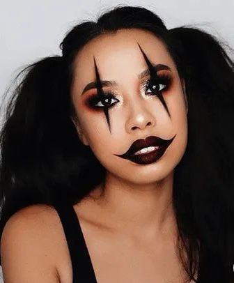 Pretty Makeup Ideas, Halloween Women Makeup, Pretty Halloween Makeup, Maquillage Halloween Simple, Makeup Ideas For Halloween, Makeup Clown, Halloween Makeup Clown, Halloweenský Makeup, Holloween Makeup