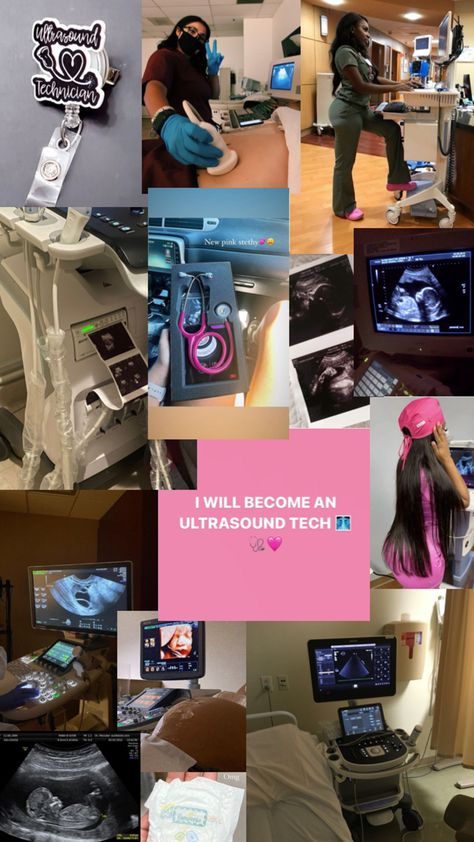 Ultra Sound Tech👩🏾‍🍼👶🏾🍼🤰🏾. Sonography Aesthetic, Ultrasound Technician School, Diagnostic Medical Sonography Student, Ultrasound School, Ultra Sound, Sonography Student, Nursing School Inspiration, Nursing Goals, Radiology Technician