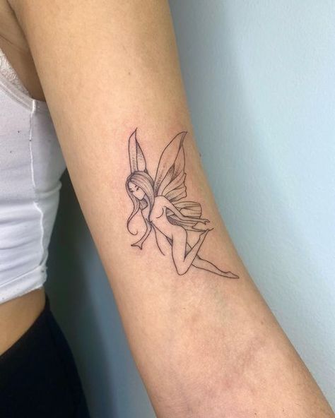 Fairy Reaching Up, Fairy Reaching Up Tattoo, Fairy Dancing Tattoo, Sepia Tattoos, Sun Fairy Tattoo, Tropisches Tattoo, Small Fairy Tattoos, Elf Tattoo, Pixie Tattoo