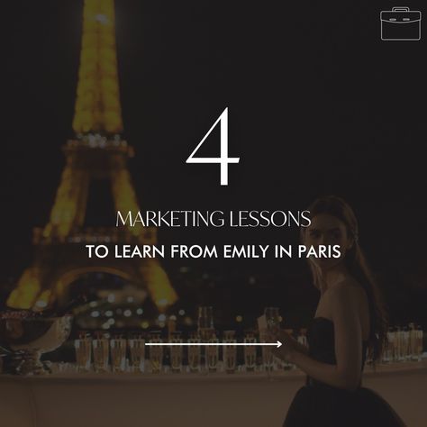 If you didn't watch Emily in Paris for the juicy tea, you sure did watch it because of the marketing! Here are four lessons we learned in Emily in Paris about business/marketing.

#emilyinparis #digitalmarketing #onlinemarketing #EmilyInParisNetflix #EmilyCooper #LilyCollins #Paris #France  #CityofLove #explorepage #grow #growth #Netflix #BingeWatching #Trendy  #Romance #Comedy #advertising #marketing #marketingagency #marketinggrowth Emily In Paris Marketing, Paris Markets, Romance Comedy, About Business, Emily In Paris, Fashion Marketing, Lily Collins, You Sure, Marketing Quotes