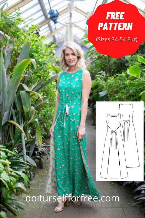 Explore a wide range of free sewing patterns and fashion magazines at doiturselfforfree.com.Create amazing garments for children and babies, men and women, and even home ware.All the free patterns are available in PDF format. Patterns For Linen Clothes, Sundress Patterns For Women Easy, Free Pdf Dress Patterns For Women, Free Womens Dress Patterns, Walkaway Dress Pattern Free, Free Dress Patterns For Women Pdf, Free Sundress Pattern, Burda Patterns Free, Free Dress Patterns For Women Easy