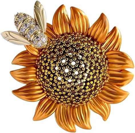 Amazon.com: EMEGCY Sunflower Brooch for Women Enamel Sunflower Brooch Pin Gold Plated Sunflower Lapel Pin Jewelry for Mom Wife: Clothing, Shoes & Jewelry Sunflower Brooch, Pink Lotus Flower, Jewelry For Mom, Sunflower Jewelry, Pink Lotus, Pin Jewelry, Rhinestone Brooches, Enamel Jewelry, Flower Brooch