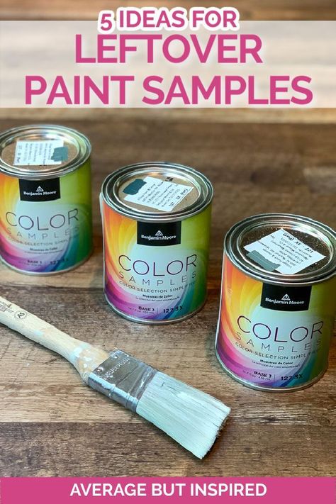 If you have paint samples left over from a project, here are some great ways to use them! These five ideas for leftover paint sample pots will come in handy. Paint Samples Crafts, Make Chalk Paint, Homemade Chalk Paint, Homemade Chalk, Choosing Paint Colours, Paint Pots, Paint Your House, Paint Sample, Accent Wall Paint