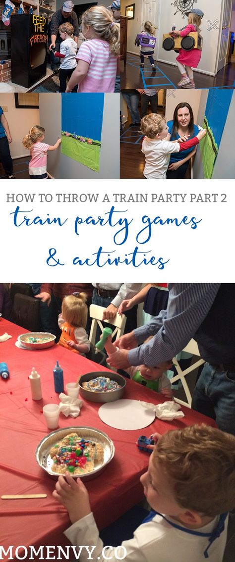 Truck Birthday Party Games, Train Party Games, Train Games, Train Theme Party, Train Birthday Theme, Train Theme Birthday Party, Thomas Birthday Parties, Thomas The Train Birthday Party, Thomas The Train Party