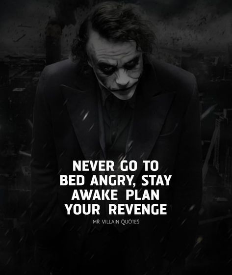 Comment "REVENGE" letter by letter if you agree with this post . . follow ( @mr_villain_quotes ) for more .  Like | Comment | share . .… Heath Ledger Joker Quotes, Joker Quote, Joker Joker, Harley Quinn Quotes, Realist Quotes, Villain Quote, Classy Quotes, Lion Wallpaper, Joker Quotes