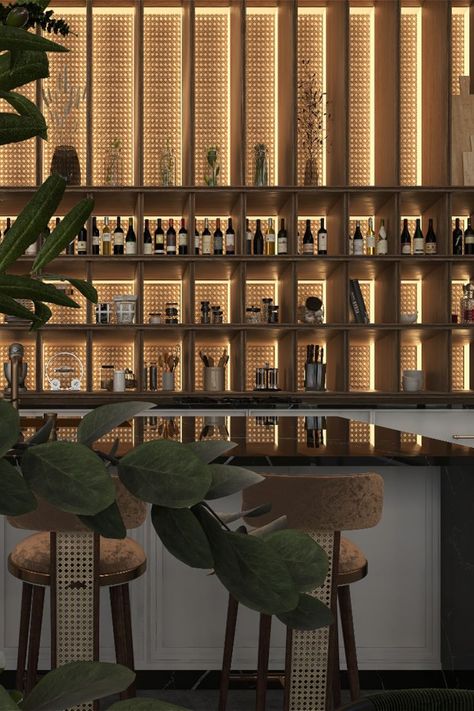 Wine Bar Interior, Back Bar Design, Modern Bar Design, Luxury Restaurant Interior, Bar Lounge Design, Modern Restaurant Design, San Myshuno, Pub Interior, Design Café