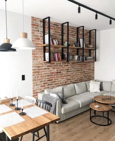 7 pasos para reducir el ruido visual en casa – Fotocasa Life Minimalist Apartment Interior, Minimalist Apartment, Interior Design Rustic, Loft Interiors, Industrial Interior Design, Brick Walls, 아파트 인테리어, Apartment Interior Design, Apartment Interior