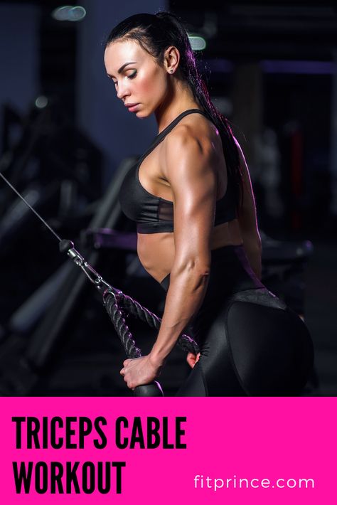 I want to walk you through five triceps cable workout tips to help you maximize your training and results. Visit my website for more information about fitness. #triceps #cableworkout #workoutplan Cable Tricep Workout, Tricep Cable Workout, Tricep Workout Women, Cable Machine Workout, Bicep And Tricep Workout, Work Out Routines Gym, Cable Workout, Beautiful Arms, Cable Machine