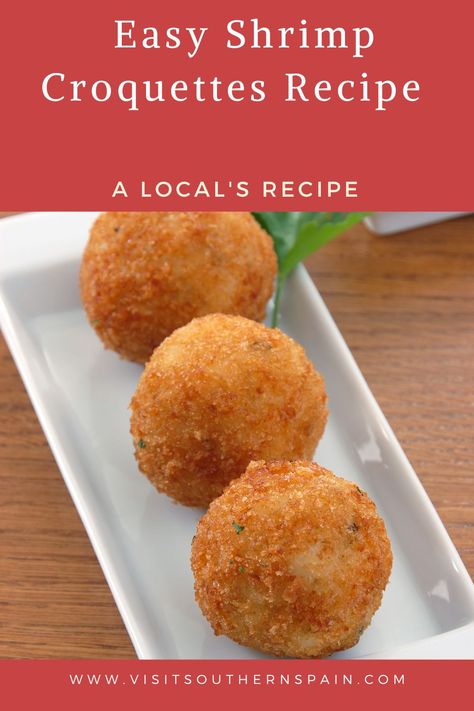 Seafood Croquettes, Shrimp Croquettes Japanese, Shrimp Croquettes, Prawn Croquettes, Spanish Croquettes Recipe, Spanish Croquettes, Croquette Recipe, Shrimp Croquettes Recipe, Kroketten Recipe