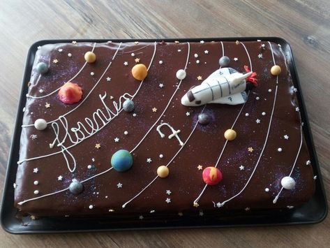 Children birthday cake for space themed party or two the moon birthday party Two The Moon Birthday Party, Moon Birthday Party, Children Birthday Cake, Space Themed Party, Two The Moon, Moon Birthday, Kids Party Food, Childrens Birthday Cakes, Birthday Cake Kids