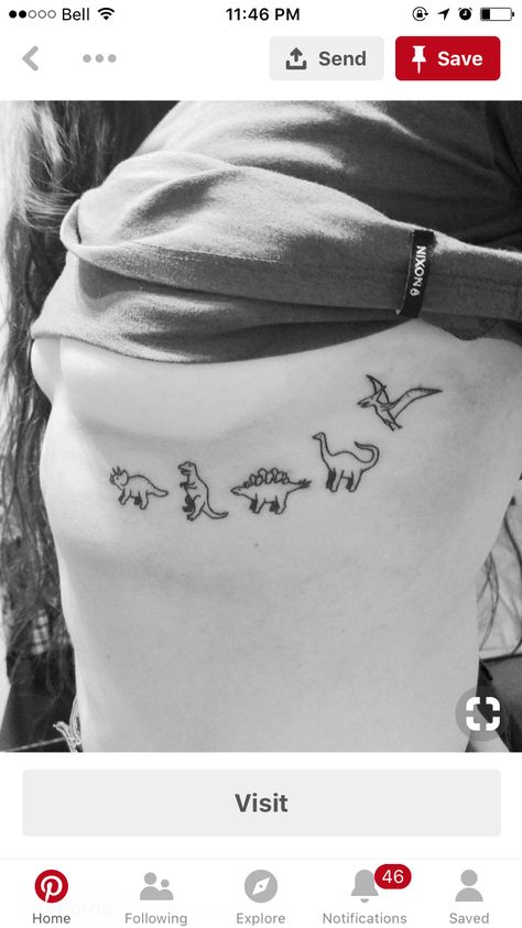 Dinosaur Tattoos For Women, Little Dinosaur Tattoo, Pterodactyl Tattoo, Cute Dinosaur Tattoo, Tiny Dinosaur Tattoo, Land Before Time Tattoo, Gay Pride Tattoos, Tattoo Friendship, Dino Tattoos