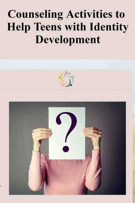 Hands On Counseling Activities, Gender Identity Therapy Activities, Middle School Coping Skills Activities, Self Love Activities For Groups, Identity Activities For Kids, Teenage Counselling, Teen Counseling Activities, Self Identity Activities, Self Love Activities For Teens