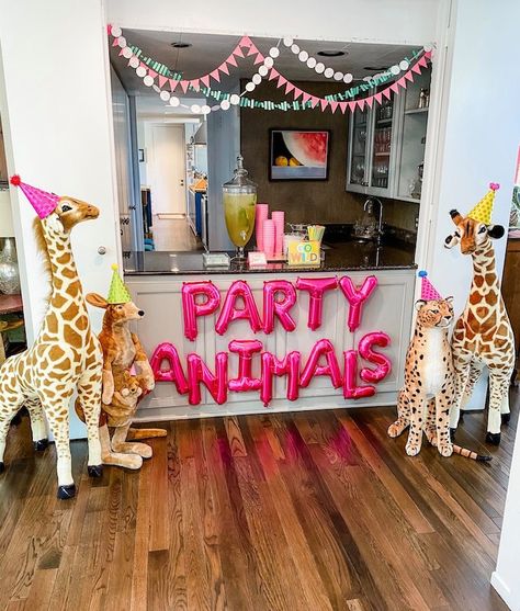 Kara's Party Ideas "Calling All Party Animals" First Birthday Party | Kara's Party Ideas 2nd Birthday Zoo Theme, Wild Animals Party Ideas, Animal Bday Party Ideas, Party Animal Birthday Activities, Animal Cracker Birthday Party, 3rd Birthday Party Activities, 4 Ever Wild Birthday Party, Animal Cookie Birthday Party, Circus Animal Cookie Party