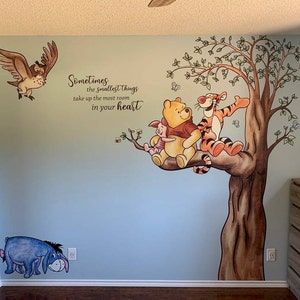 Mum Vibes, Baby Room Themes, Nursery And Playroom, Winnie The Pooh Decor, Kids Wall Stickers, Playroom Wall Decals, Pooh Winnie, Large Wall Stickers, Winnie The Pooh Nursery