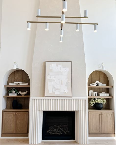 Our Catalina Cast Stone Fireplace Mantel at @vibehomesco #TheVibeIsEuropeanRomantic project is pure elegance and charm! Shout out to Vibe Homes for the photo, this stunning centerpiece brings timeless luxury to any space. 🔥 To purchase or for more information on the Catalina fireplace mantel, click on the linktree in our bio, then select "Shop our products" #stonemountaincastings #stonemountaincastingsfavs #vibehomesco #homeinspiration #fireplacemantel #customdesigns #homedecor #inter... Cast Stone Fireplace Surround, Cast Stone Fireplace, Stone Fireplace Mantel, Living Room Built Ins, Limestone Fireplace, The Fireplace, Living Room White, Fireplace Wall, White Paneling