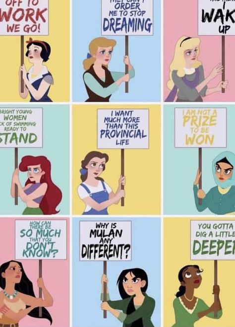 Disney Princesses Without Makeup, Disney World Quotes, Punk Disney Princess, Princesses Disney, Disney Princess Artwork, Funny Disney Jokes, Disney Collage, Creative Drawing Prompts, World Quotes