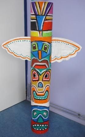 Indian Birthday Parties, Indian Totem, Totem Pole Art, Teenager Party, Pole Art, Totem Poles, 4th Grade Art, Chinese Paper, Wilde Westen