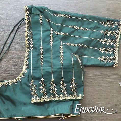 Blouseworkdesigns Simple, Very Simple Maggam Works, Simple Works For Blouse, Simple Embroidered Blouse Designs, Aari Work Blouse Wedding Simple Design, Simple Embroidery For Blouse, Blouse Designs Work Simple, Simple Blouse Designs Aari Work, Blouse Designs Simple Work