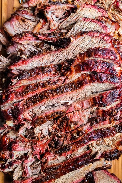 Smoked Beef Brisket is a classic barbecue dish that is perfect for summer cookouts. Traeger pellet grills make it easy to get the perfect smoke flavor, and the results are juicy and delicious. Here's how to make smoked beef brisket on your Traeger grill. Smoked Brisket Flat Recipe, Brisket Flat, Smoked Beef Ribs, Brisket Recipes Smoked, Smoked Mac And Cheese, Best Egg Salad Recipe, Brisket Recipe, Smoker Grill, Smoked Beef Brisket