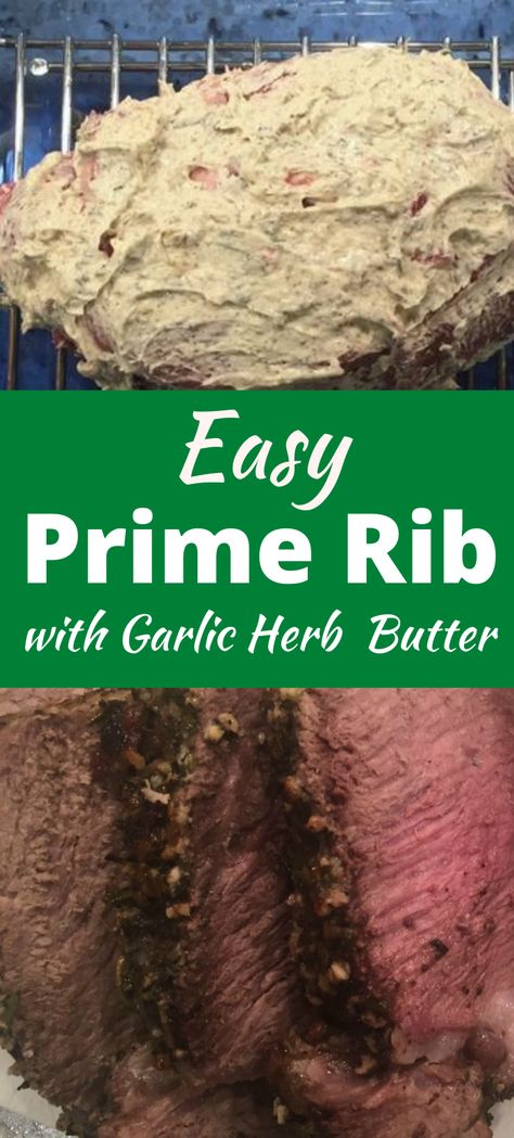 Best Prime Rib Recipe Ever Christmas Dinners, Garlic Butter Crusted Prime Rib Roast, Prime Beef Roast, Prime Rib Roast Marinade, Prime Rib Crust Recipe, Buttered Prime Rib Recipe, Garlic Crusted Prime Rib, Smoked Prime Rib With Garlic Herb Compound Butter, Prime Rib Medium Well