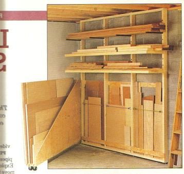 Lumber Storage Rack, Plywood Storage, Lumber Rack, Sheet Storage, Garage Organization Tips, Lumber Storage, Woodworking Shop Layout, Diy Garage Storage, Garage Tools