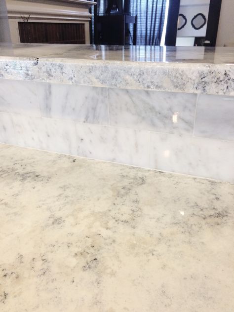 Alpine Snow Granite Faux Granite Countertops, Granite Bathroom Countertops, White Granite Countertops, Replacing Kitchen Countertops, Faux Granite, Marble Subway Tiles, Rustic Country Kitchens, Painting Countertops, Kitchen Countertop Materials