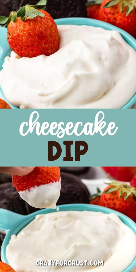 Cheesecake Dip Recipe Easy, 4 Ingredient Cheesecake, Sweet Hummus, Dips Sweet, Easy Dessert Dips, Cheesecake Dip Recipe, Dessert Charcuterie Board, Dessert Dip Recipes, Cream Cheese Recipes Dip