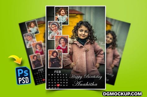 12X18 Birthday Photo Collage Frame with Calendar PSD - DG MOCKUP Birthday Psd Free Download, Love Photo Collage, Creative Snaps, Photo Collage Frame, Creative Snaps For Snapchat, Social Media Mockup, Birthday Photo Collage, Happy Birthday Design, Birthday Collage