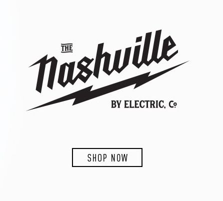 The Nashville by Electric Electric Typography, Electric Font, Electric Branding, Funky Typography, Travel Typography, Typography Shirt Design, Lightning Logo, Guitar Logo, Industry Logo