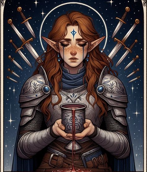 Warden Kathari Tabris, Dragon Age OC Dragon Age Female Inquisitor, Dragon Age Tarot Art, Grey Warden Art, Dragon Age Dalish Elf, Dragon Age Warden, Dragon Age Oc, Dragon Age Elf, Don't Fear The Reaper, Grey Warden