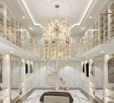 Luxury Walk In Closet, Luxury Mansions Interior, Dream Closet Design, Walk In Closet Design, Luxury Closets Design, Luxury House Interior Design, Casa Vintage, Mansion Interior, Dream House Rooms