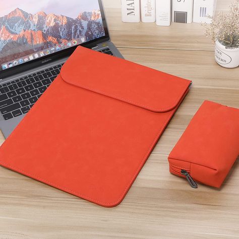 HYZUO Laptop Sleeve Bag 13 / 15 / 16 Inch Waterproof Laptop Case Laptop Bag Notebook Bag with Small Carry Bag Orange Laptop, Laptop Carrier, Notebook Bag, Macbook Sleeve, Carry Bag, Laptop Case, Carry On Bag, Laptop Sleeve, Laptop Sleeves