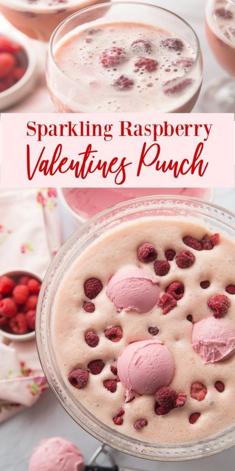 Tangy fruit punch and orange juice come together with raspberry sherbert for the best Sparkling Valentines Day Punch for kids! This sherbert punch will win over a crowd. #passion4savings #raspberry #sherbert #gingerale #easy #Fruity #pink #valentinesday Valentines Day Punch For Kids, Valentine Punch Recipe, Valentines Day Punch, Valentines Punch, Valentines Appetizers, Punch For Kids, Raspberry Sherbert, Sherbet Punch Recipes, Raspberry Punch