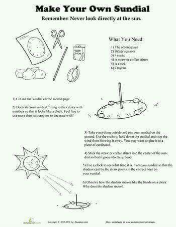 Weather Lesson Plans, Apologia Astronomy, Weather Lessons, Sun Dial, Second Grade Science, First Grade Science, Earth And Space Science, Science Worksheets, Stem Science
