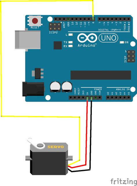 Arduino and Servo Motor Connection Diagram Arduino Board, Servo Motor, Male To Male, Circuit Diagram, Science Classroom, Electronics Projects, Control System, Arduino, Electronic Components