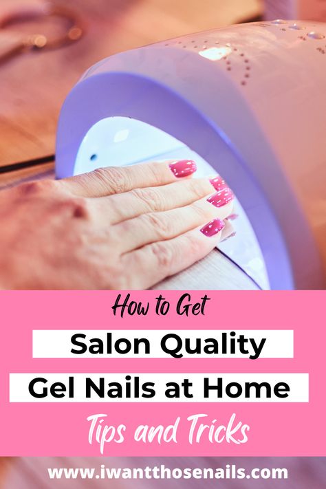 DIY Gel Nails at Home - Tips and Tricks Home Manicure Diy, Gel Nails At Home How To Do, How To Apply Gel Nail Polish At Home, Do At Home Nails, How To Do Gel Nails At Home Step By Step, Gel Nail Designs At Home, At Home Gel Nails Designs, Diy Gel Nail Designs, How To Do Gel Nails