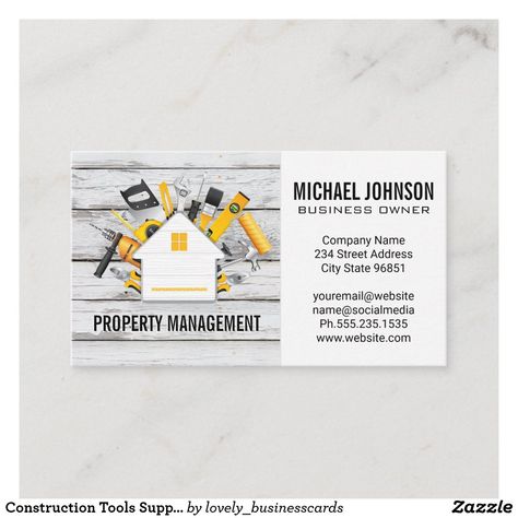 Business Card Construction, Construction Project Manager, Project Engineer, Construction Business Cards, Michael Johnson, Website Names, Create Your Own Business, Real Estate Business Cards, Artist Business Cards