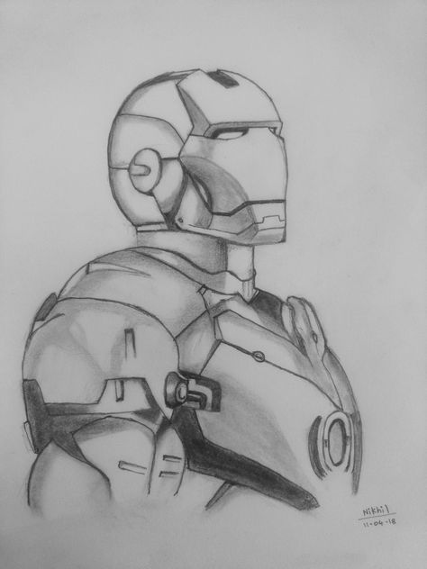 Iron man Iron Man Drawings Easy, Iron Man Sketch Easy, Man Made Objects Drawings, Iron Man Drawing Sketches, Iron Man Drawing Easy, Iron Man Dibujo, Ironman Drawing, Ironman Sketch, Iron Man Sketch