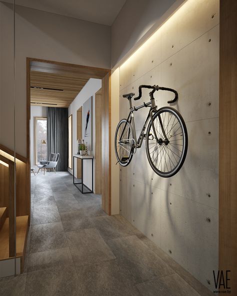 Cycling Interior Design, Bike Room Design, Bike Storage Design, Bicycle Room, Snow House, Bike Room, Group Home, Bicycle Parking, Concept Home